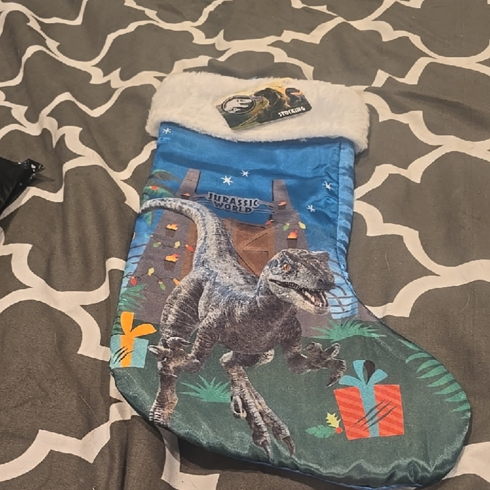 ❤️10/$30 New Jurassic World Blue Christmas Stocking